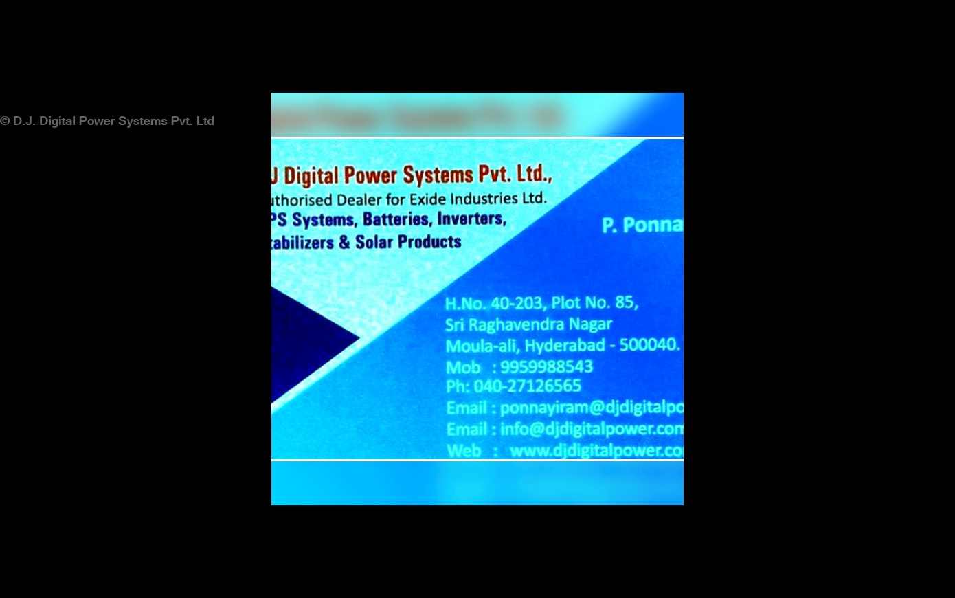 D.J. Digital Power Systems Pvt. Ltd. in Moulali, Hyderabad500040