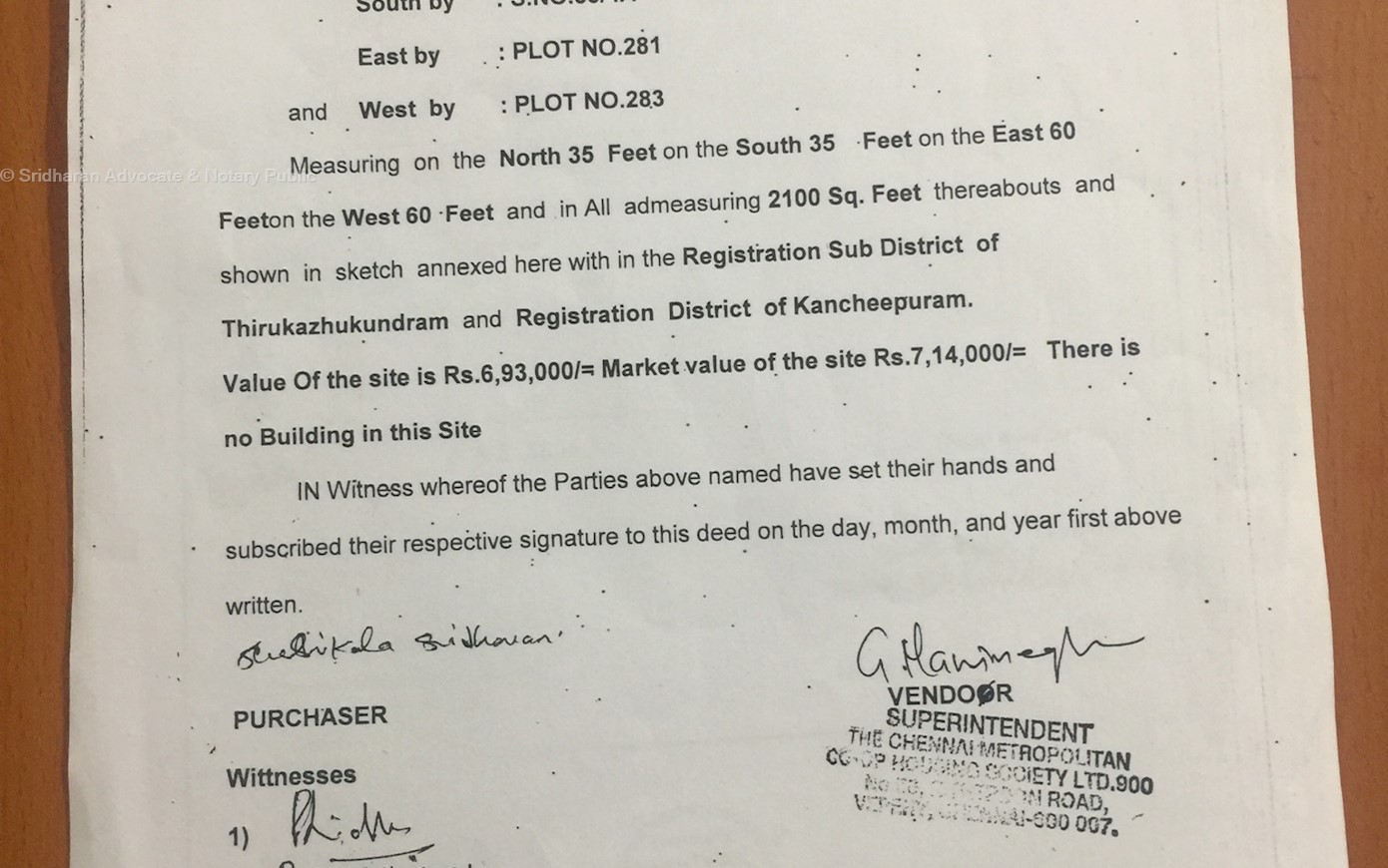 Sridharan Advocate & Notary Public in T. Nagar, Chennai600017