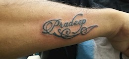 Top more than 62 pradeep tattoo name latest  thtantai2