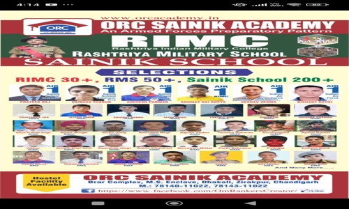 ORC Sainik Academy in Dhakoli, Mohali - 160104