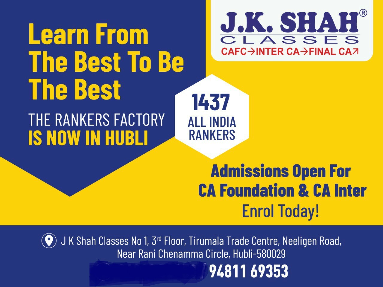 J K SHAH CLASSES, HUBLI in Neeligin Road, Hubli580029 Sulekha Hubli