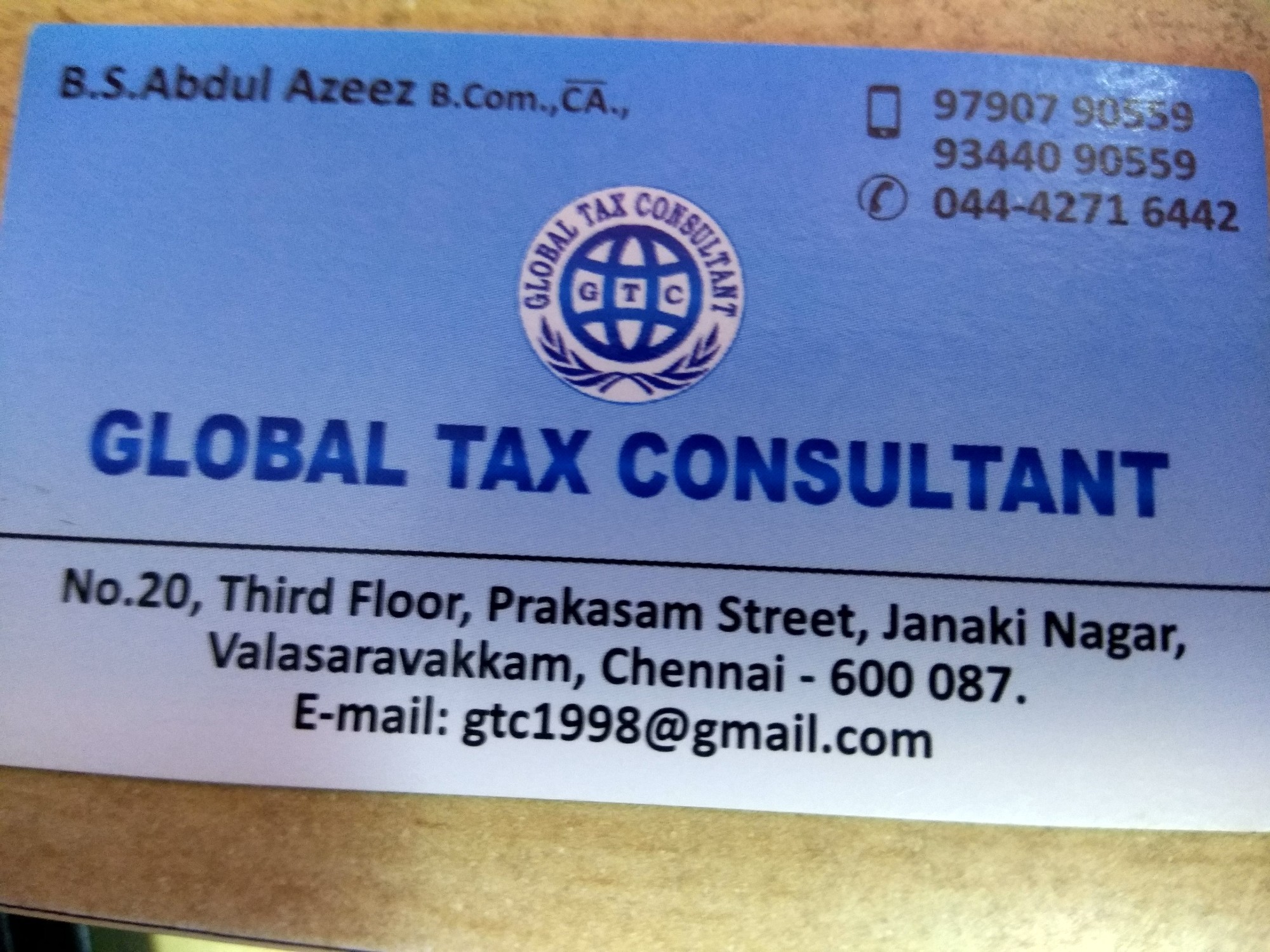 Global Tax Consultant in Valasaravakkam, Chennai600087 Sulekha Chennai
