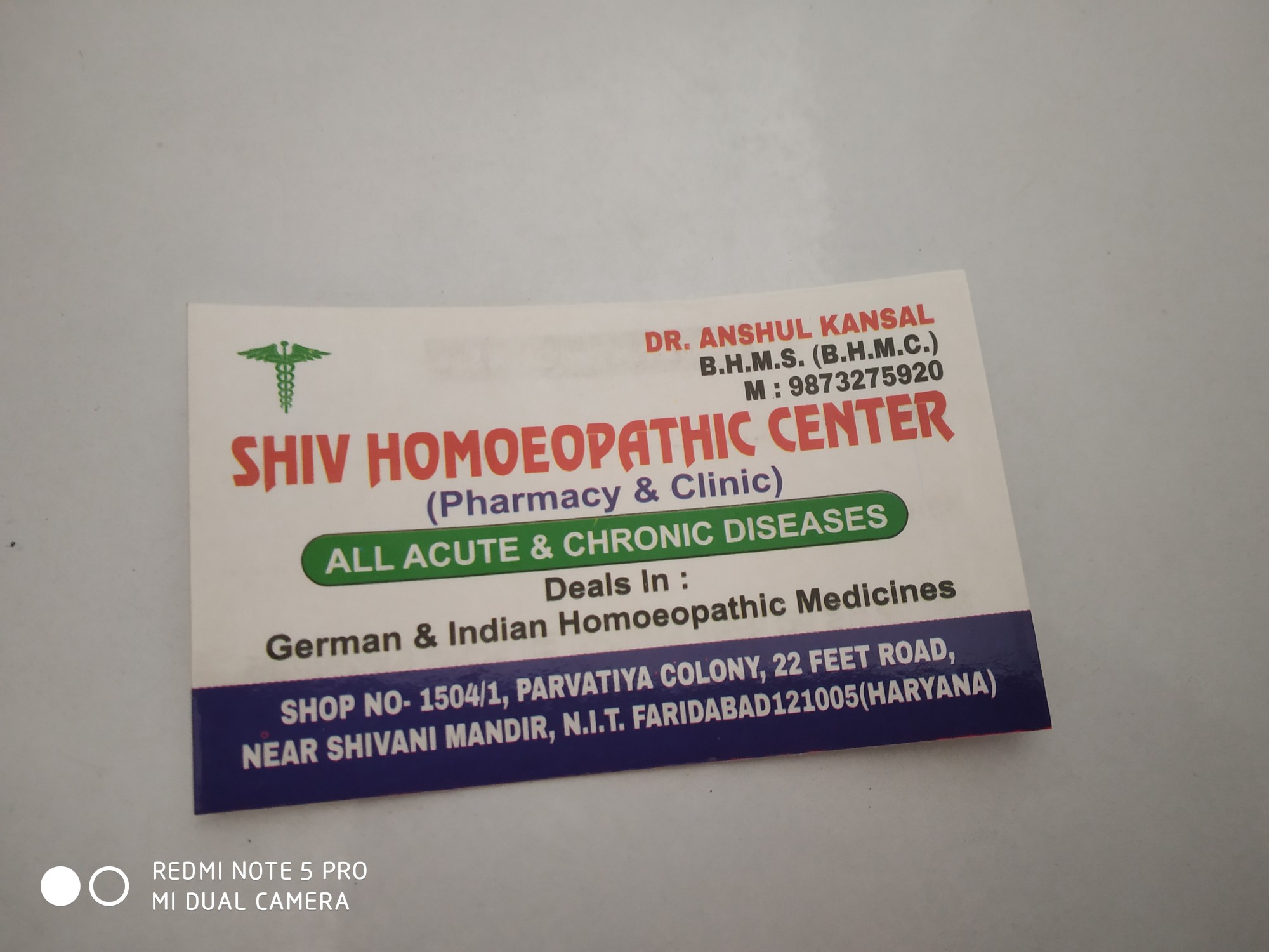shiv homeopathic center clinic and pharmacy in Jawahar Colony