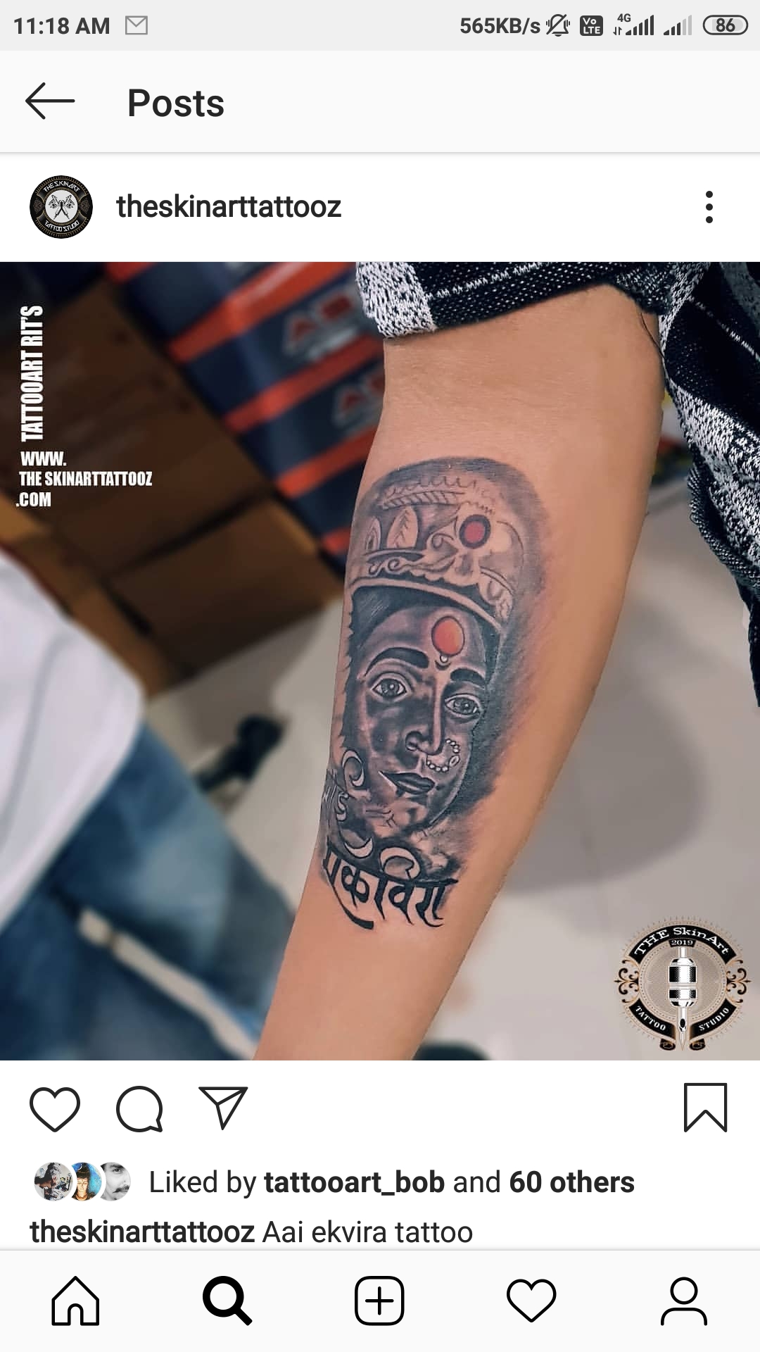 New 2018 work by mukesh tattoo artist Ekvira Aai Tattoo professional Tattoo  studio Mumbai in Thane comment 8691891431 9137  Tattoo studio Tattoo  artists Tattoos