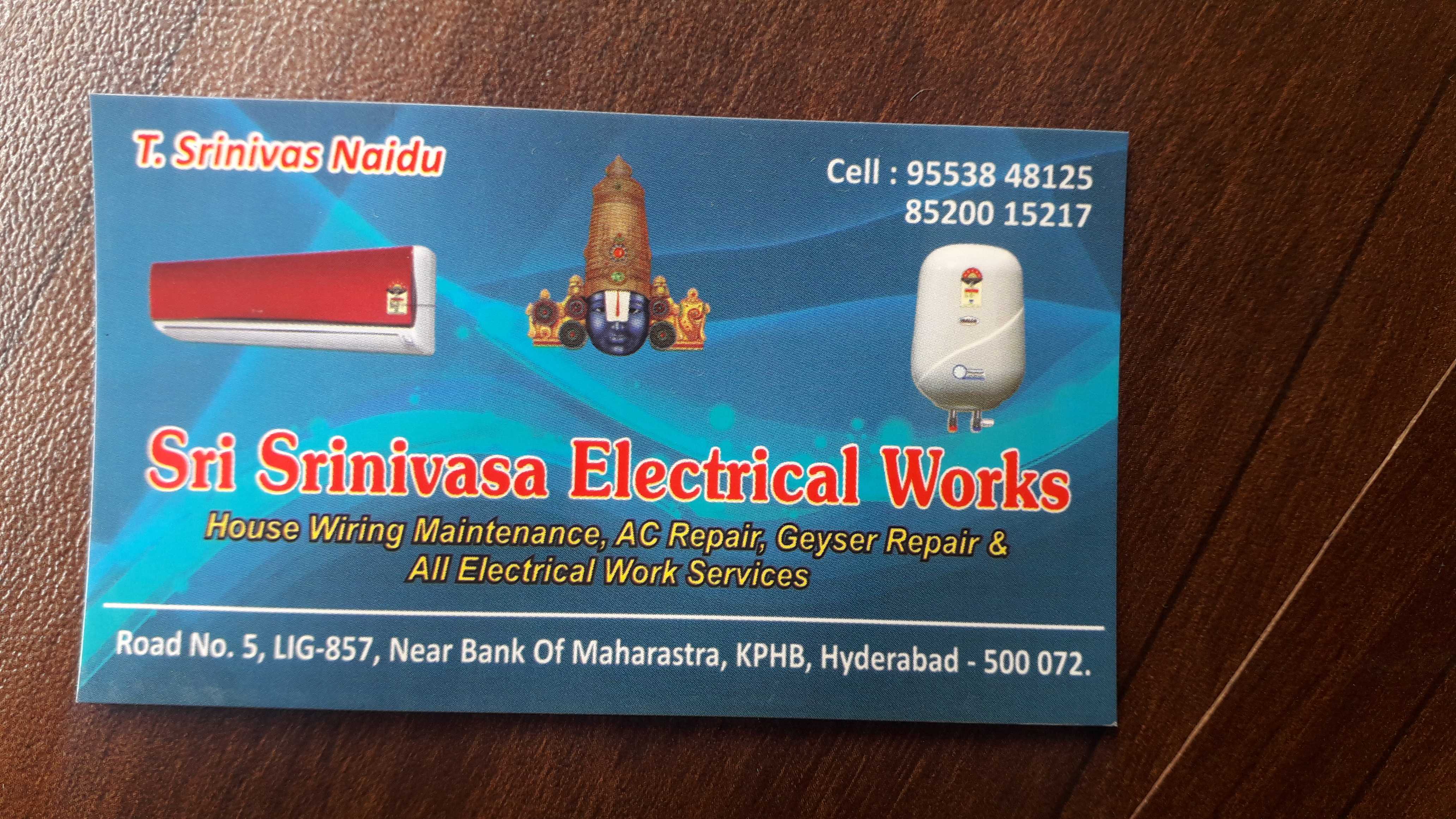 Sri Srinivasa Electrical Works In Kukatpally Hyderabad 500072