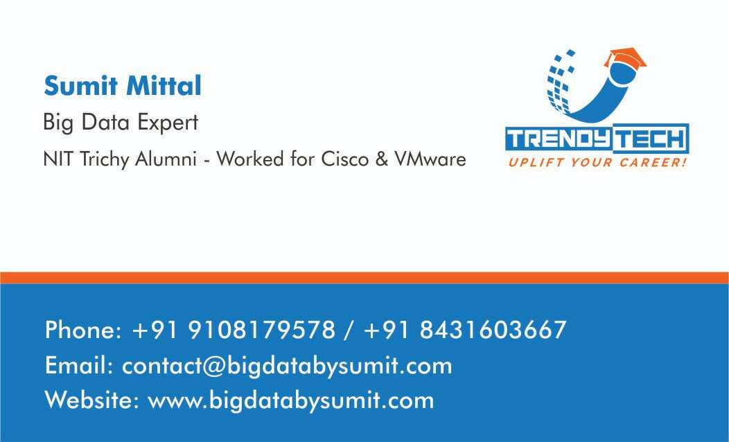 Trendy Tech ( big data by Sumit) in Whitefield, Bangalore ...