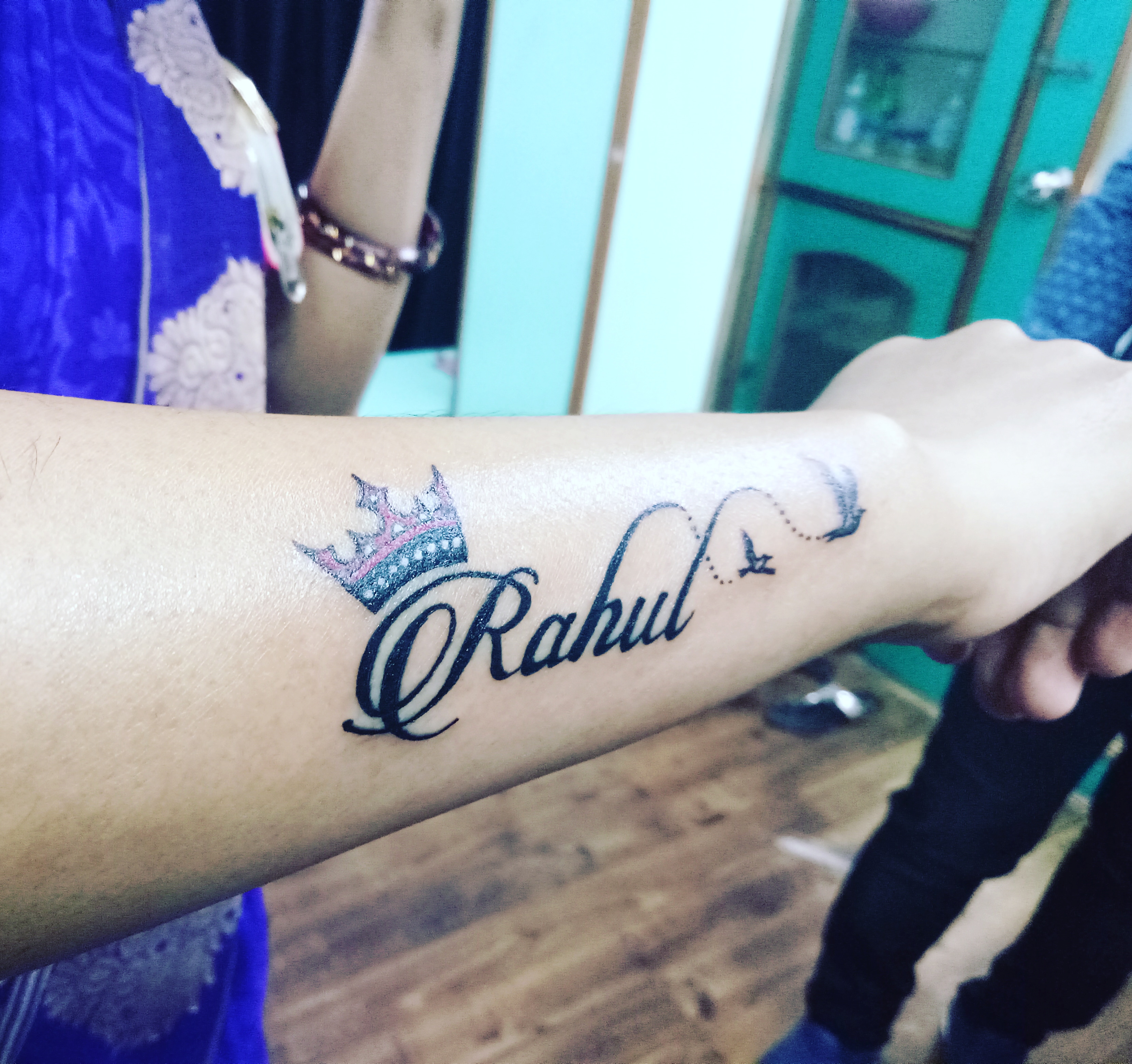 Rahul Name Tattoo Design on Hand Chase and Neck Best Images  StarBijay