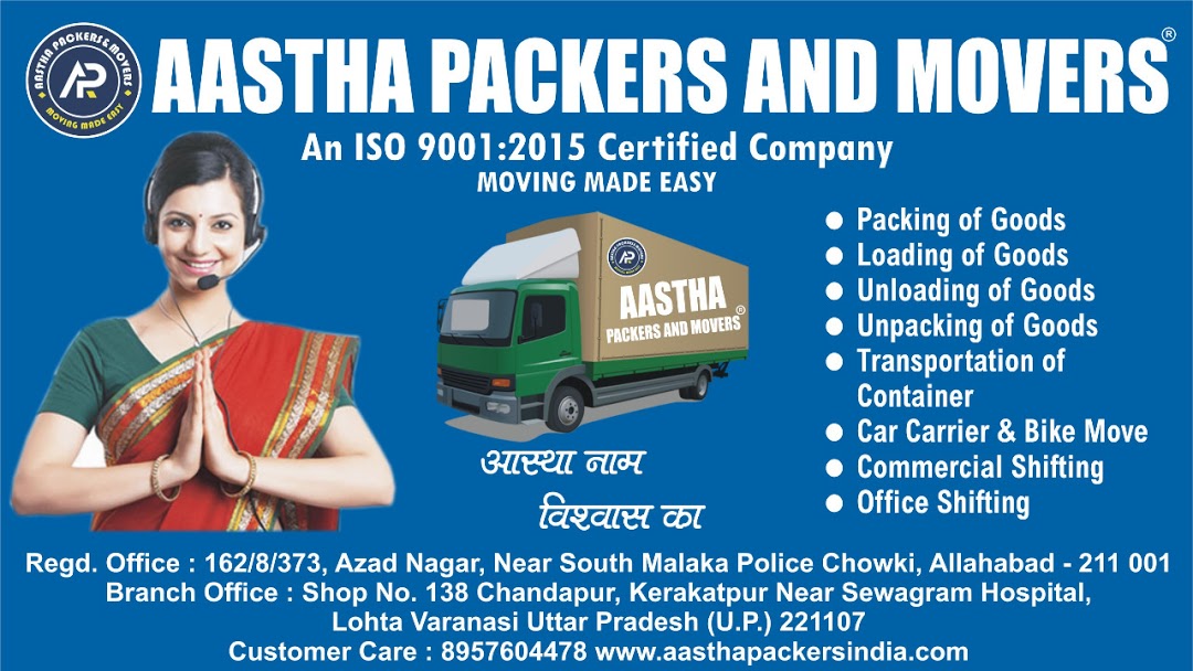 Shifting Service - AASTHA PACKERS & MOVERS