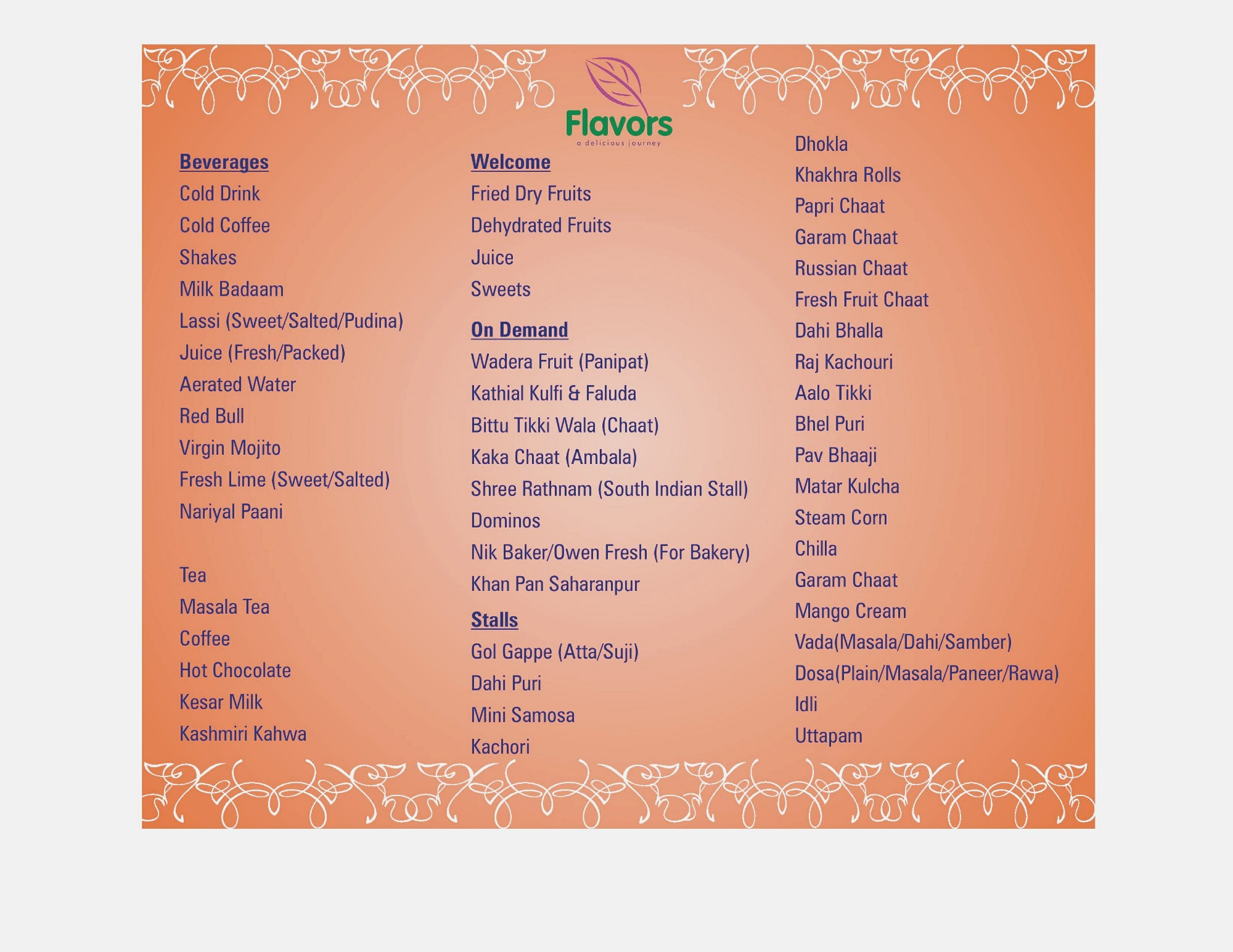 Catering Service - Flavors Catering And Event Management