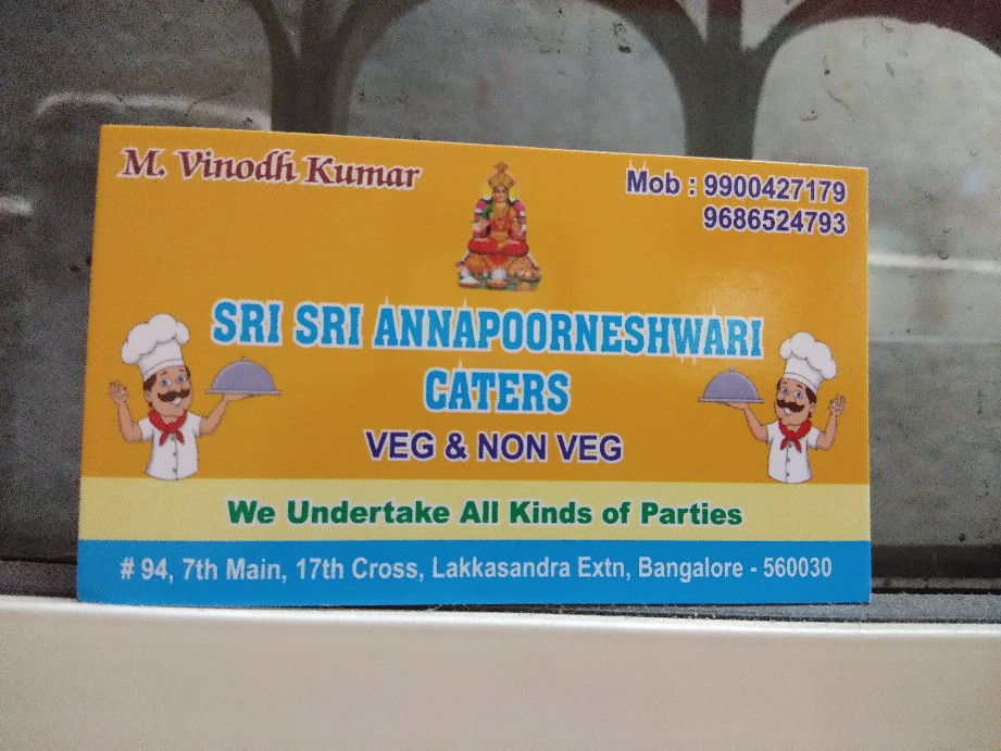 Catering Service - M Vinodh Kumar Freelancer
