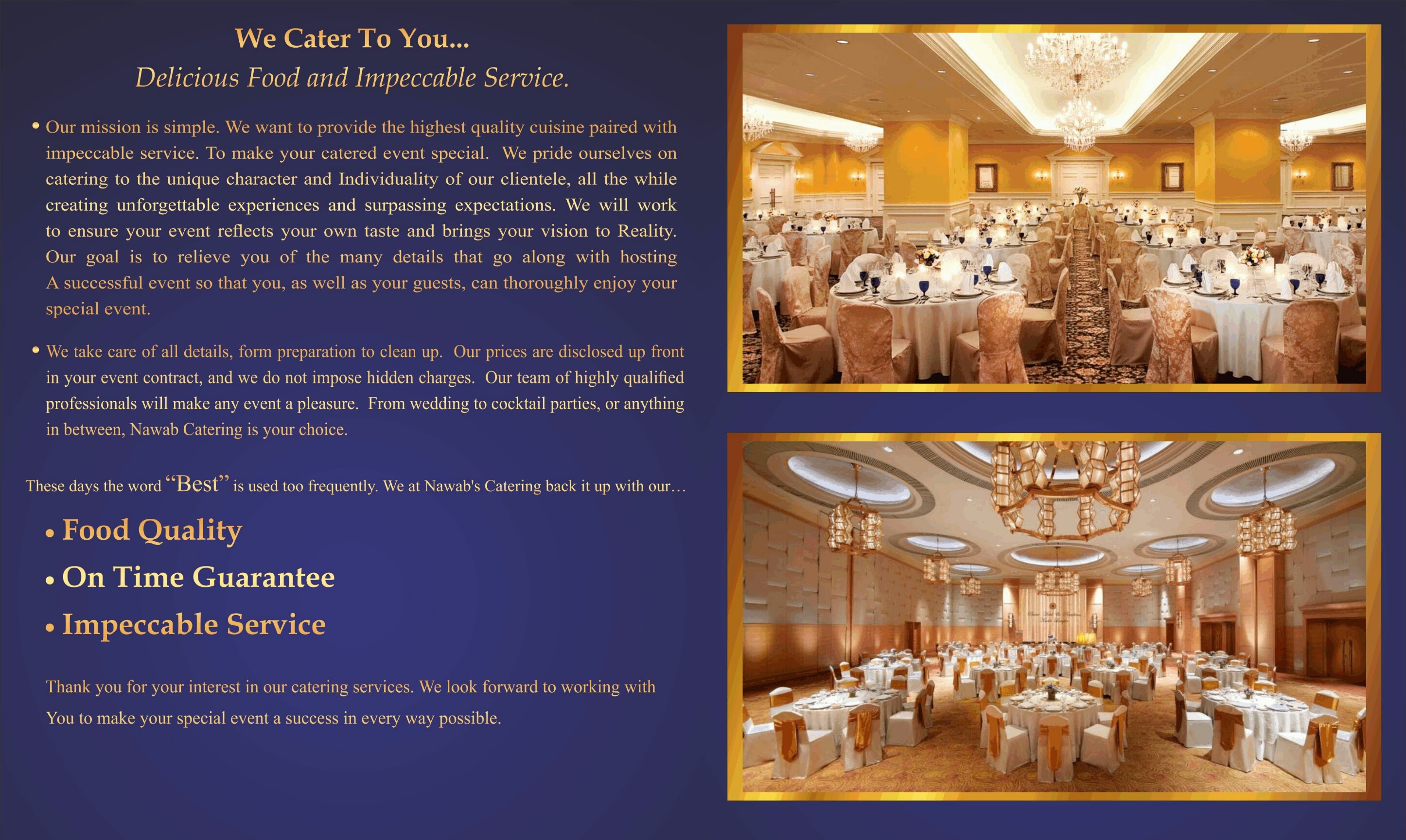 Catering in Hyderabad - Nawab Caterers & Events