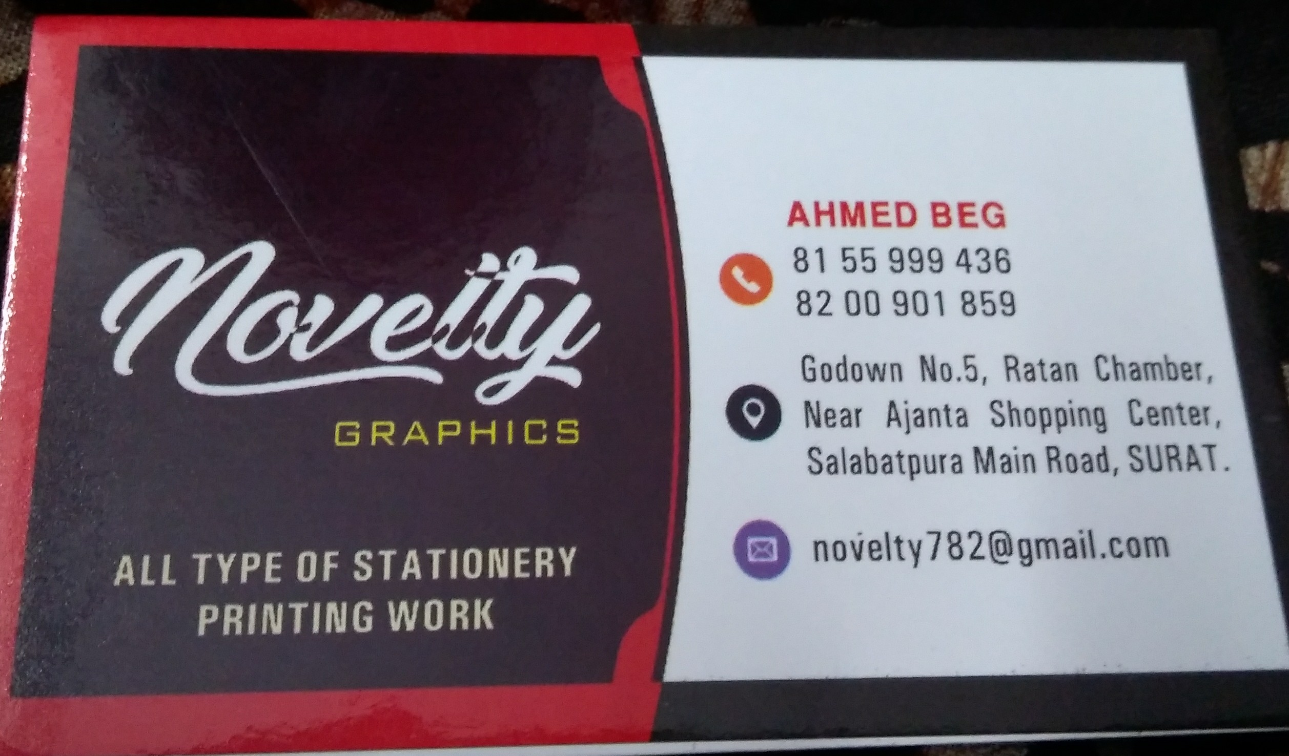 Novelty Graphics in Textile Market, Surat395002 Sulekha Surat