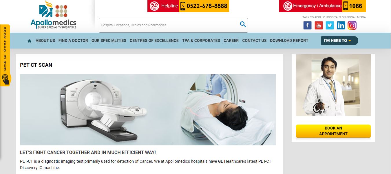 PET CT Scan in LDA Colony, Lucknow226012 Sulekha Lucknow