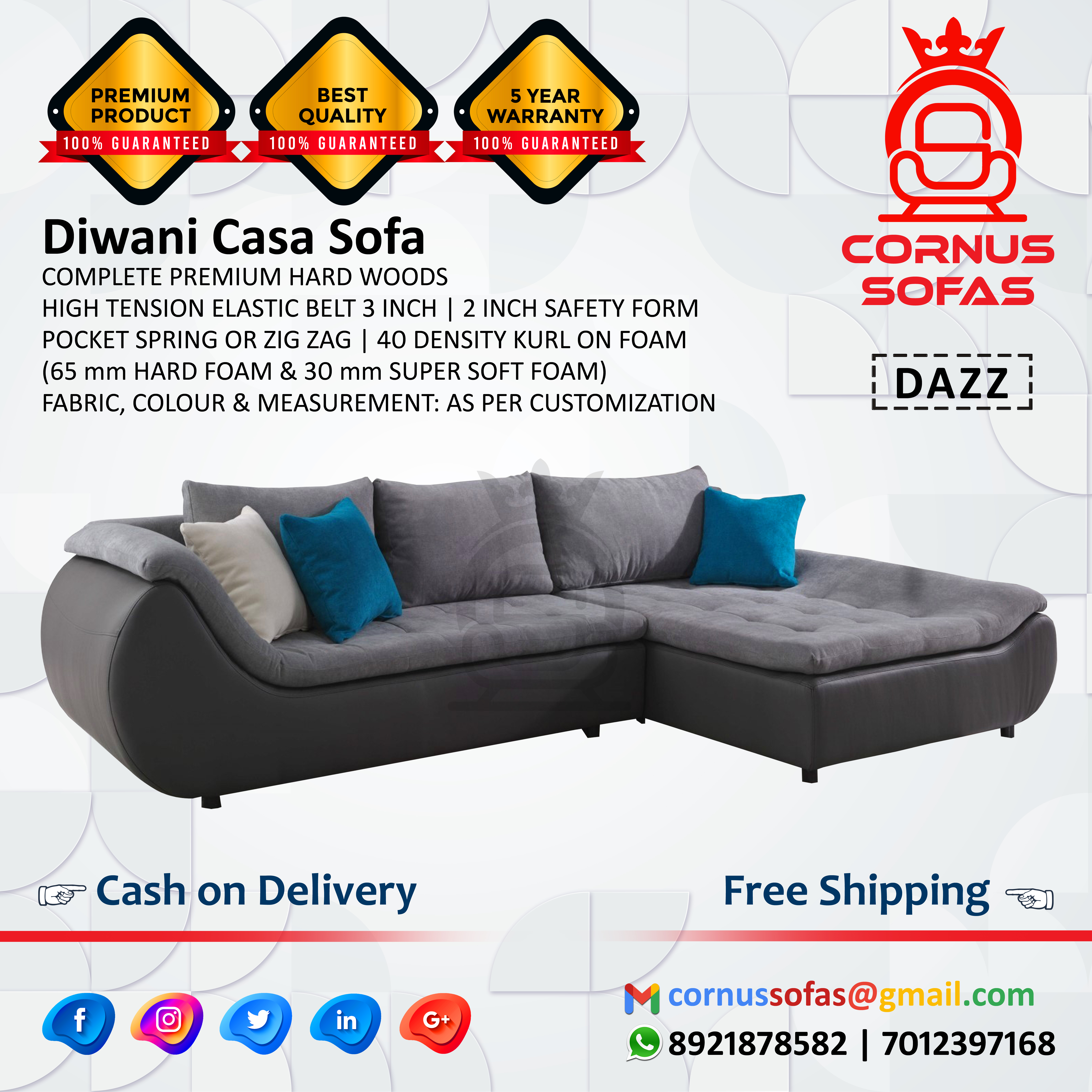 cornus sofas in Palarivattom, Cochin-682025 | Sulekha Cochin