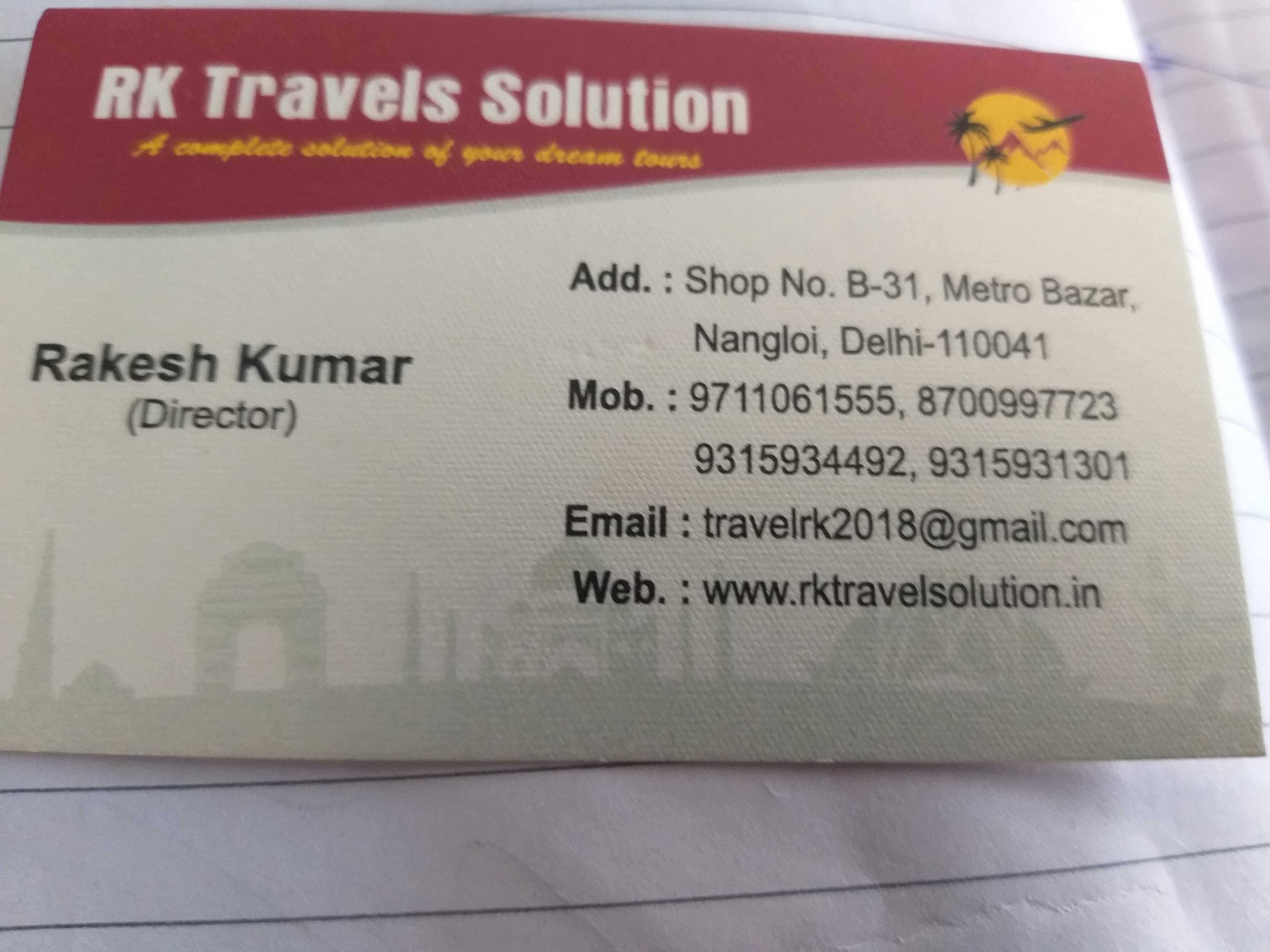 r.k. travel agent delhi