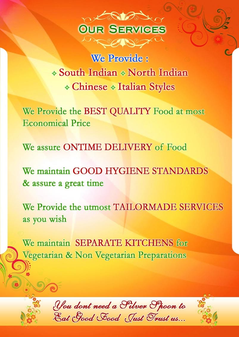Catering Service - Sri Dwarakamayee Caterers