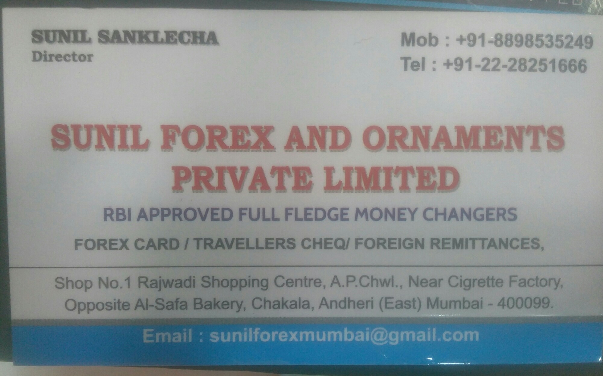 Sunil Fore!   x Ornament Pvt Ltd In Andheri East Mumbai 400099 - 