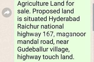 3 Acres Agricultural Land/Farm Land for Sale in Dapodi